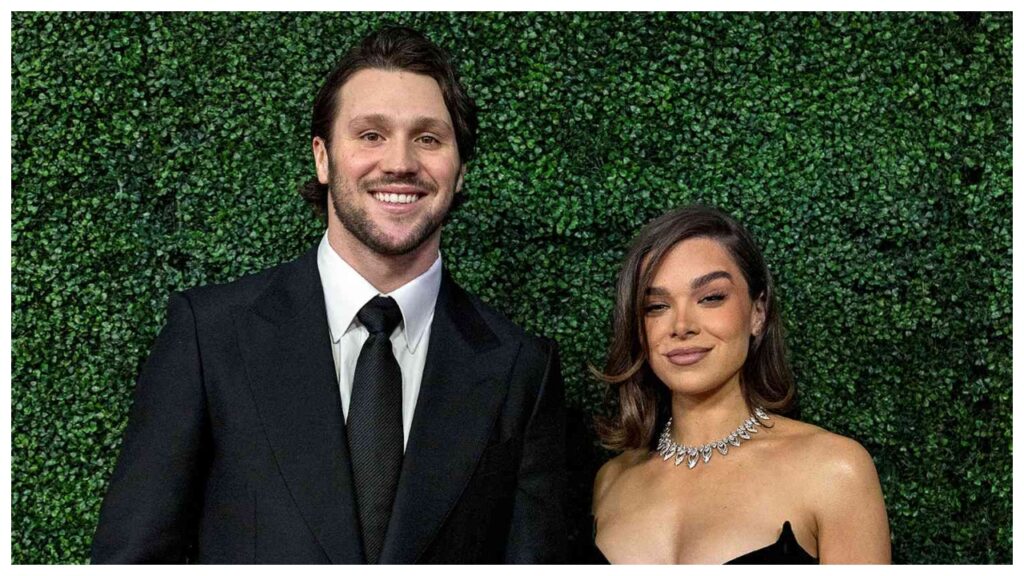 Josh Allen and his wife Hailee Steinfeld celebretea.com