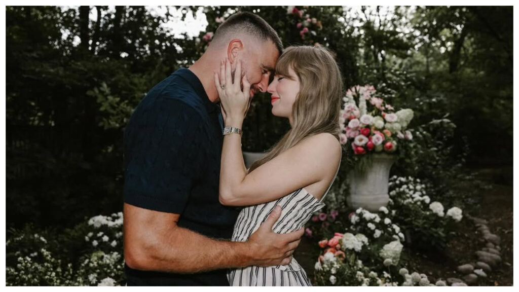 Travis Kelce proposed Taylor Swift with a large custom Old Mine Brilliant Cut diamond ring that he designed with professional jewelers celebretea.com