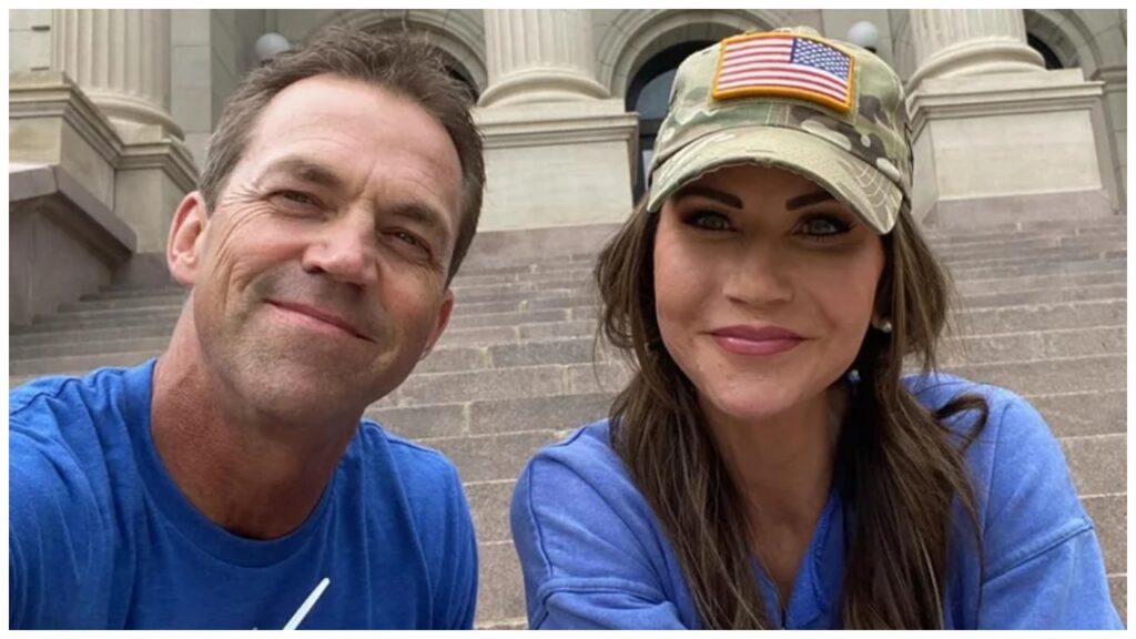 Kristi Noem with her husband Bryon Noem celebretea.com