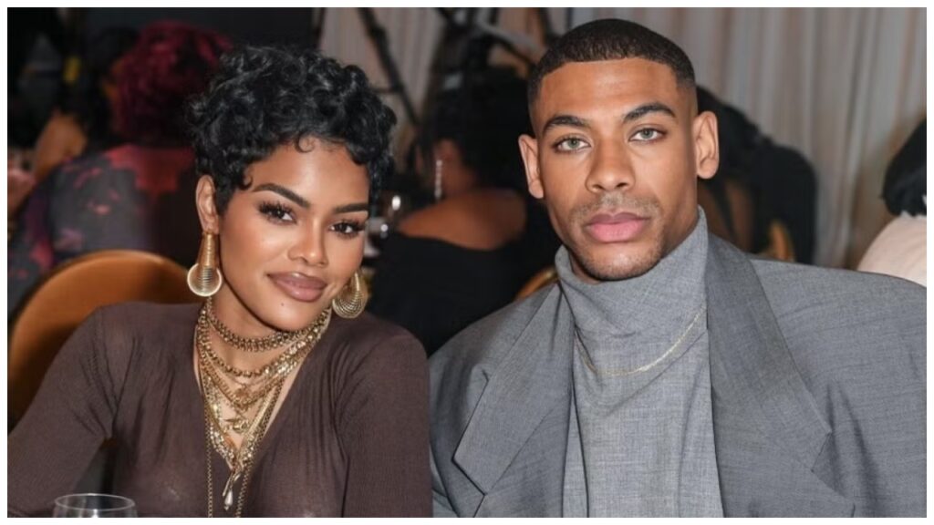 Teyana Taylor with her boyfriend Aaron Pierre celebretea.com